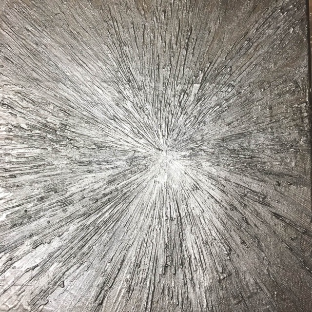 Strahlen (Silber) -Acryl-MIxtechnik