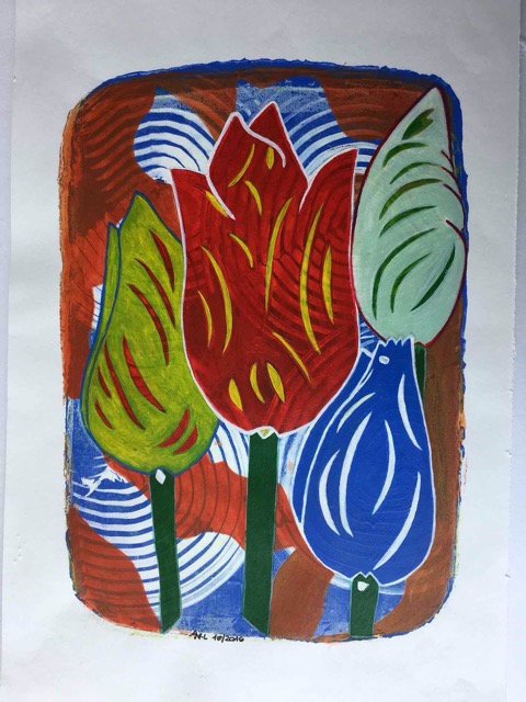 Tulpen -Gel-Druck